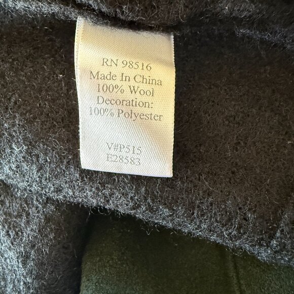 Coldwater Creek black sleeveless mock neck ruffle zip up wool sweater vest M - Picture 8 of 9